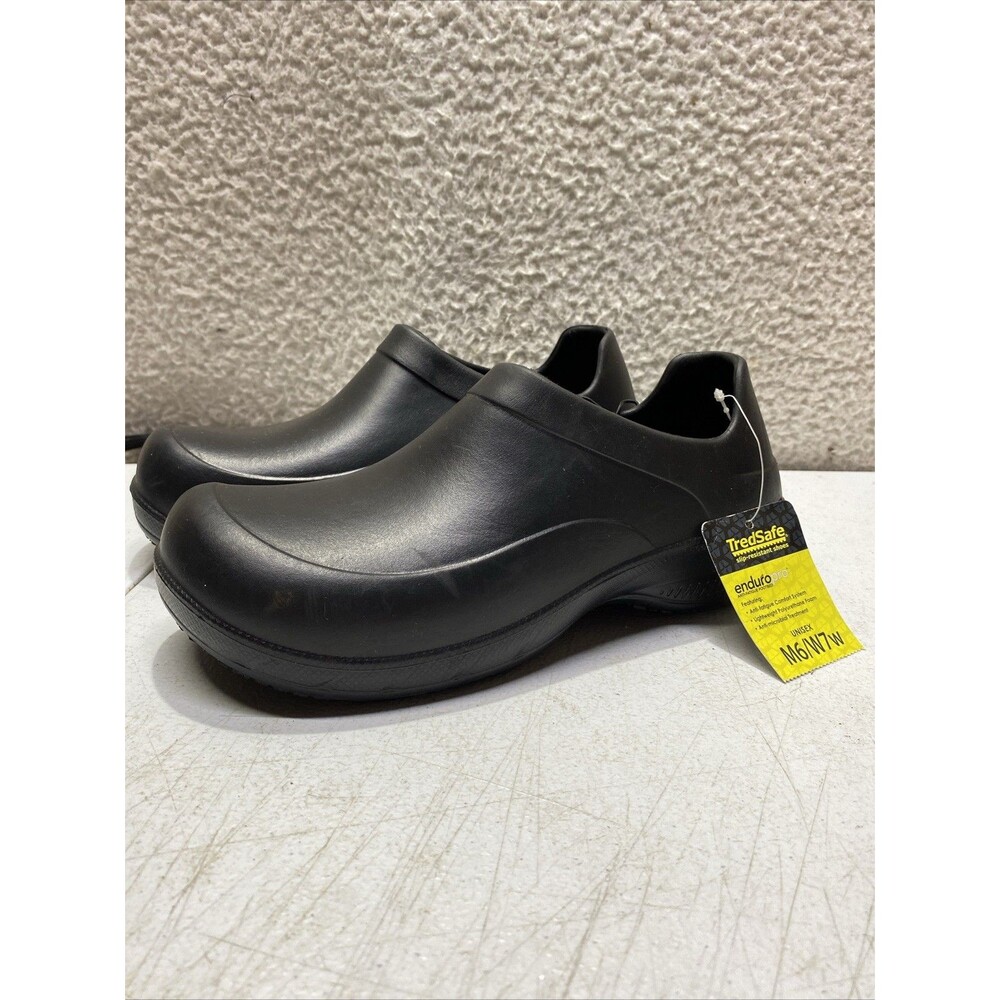 TredSafe Enduro Pro Anti Fatigue Clogs Black Slip Resistant Shoes M 6/w7 Wide